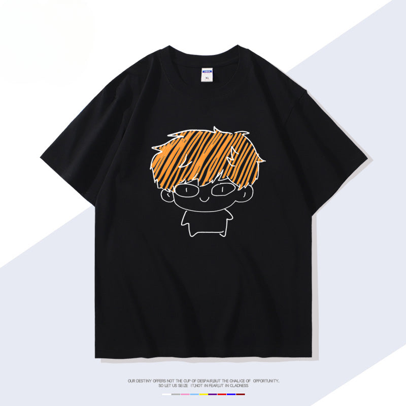 Men's Anime Short-sleeved Cotton T-shirt