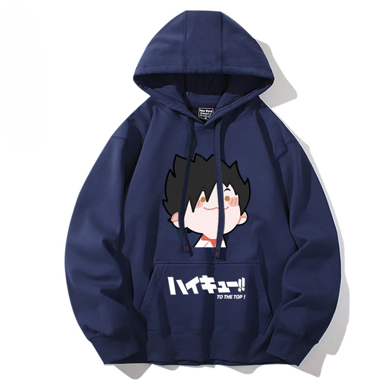 Cute Anime Pattern Printed Pullover Hoodie
