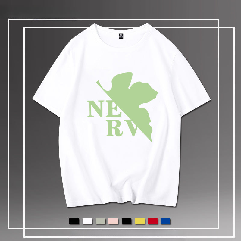 Casual EVA Anime Cotton Crew Neck T-Shirt