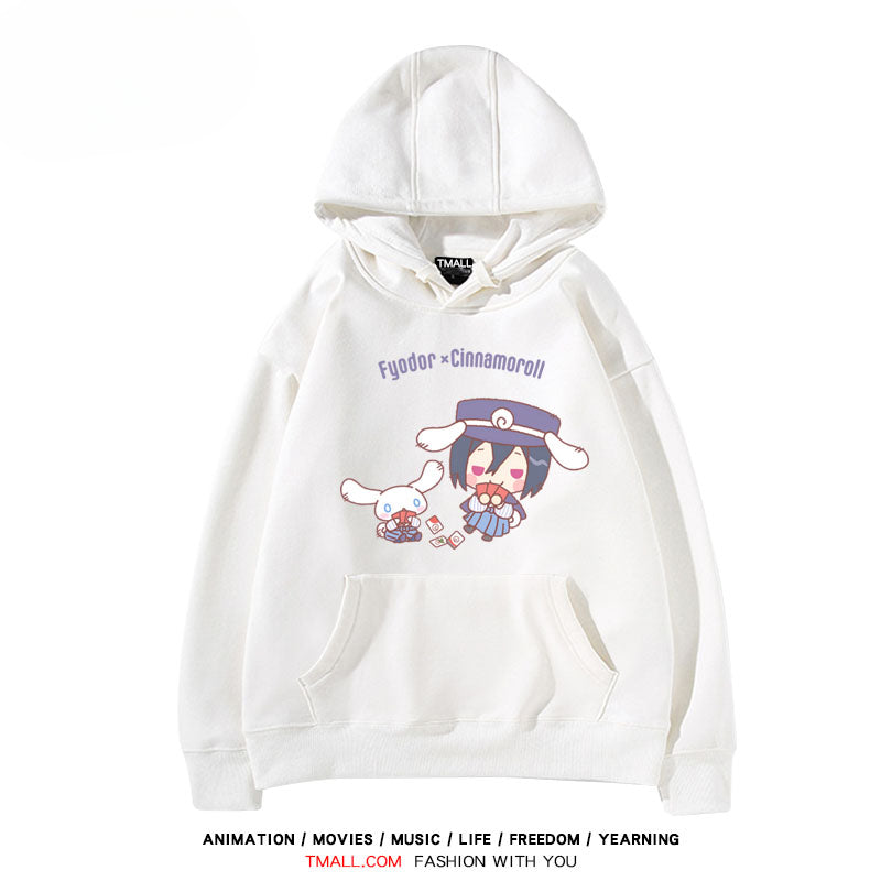 Men's and Women's Anime Printed Loose Hoodie