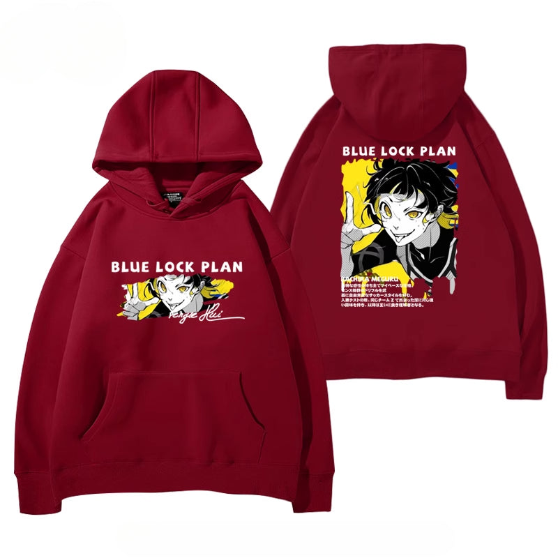 Casual Anime Graphic Print Pullover Hoodie