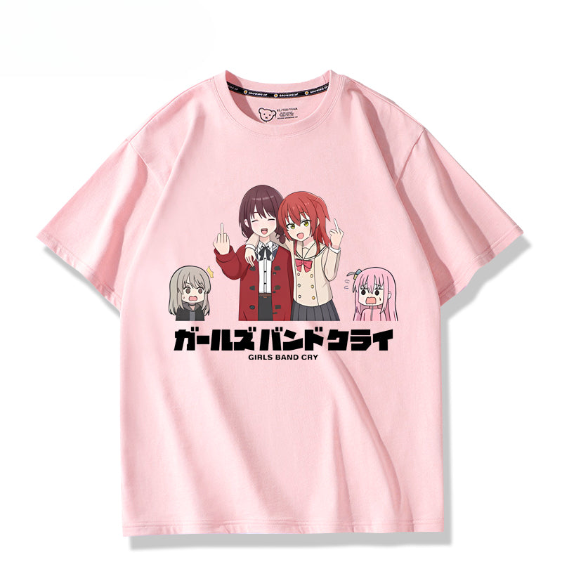 Casual Girls Anime Short Sleeve T-Shirt