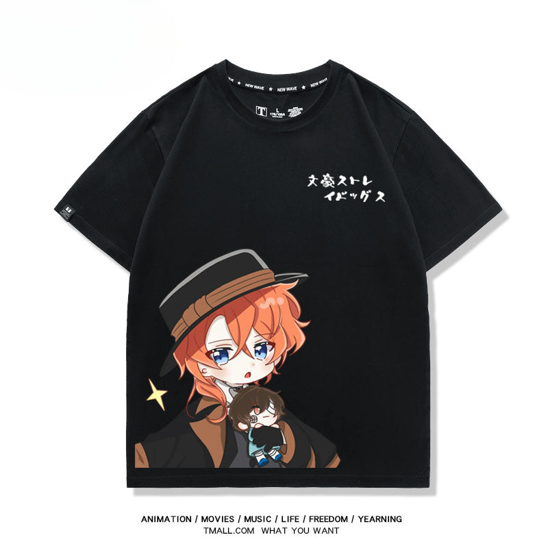 Unisex Anime Pattern Short-sleeved T-shirt