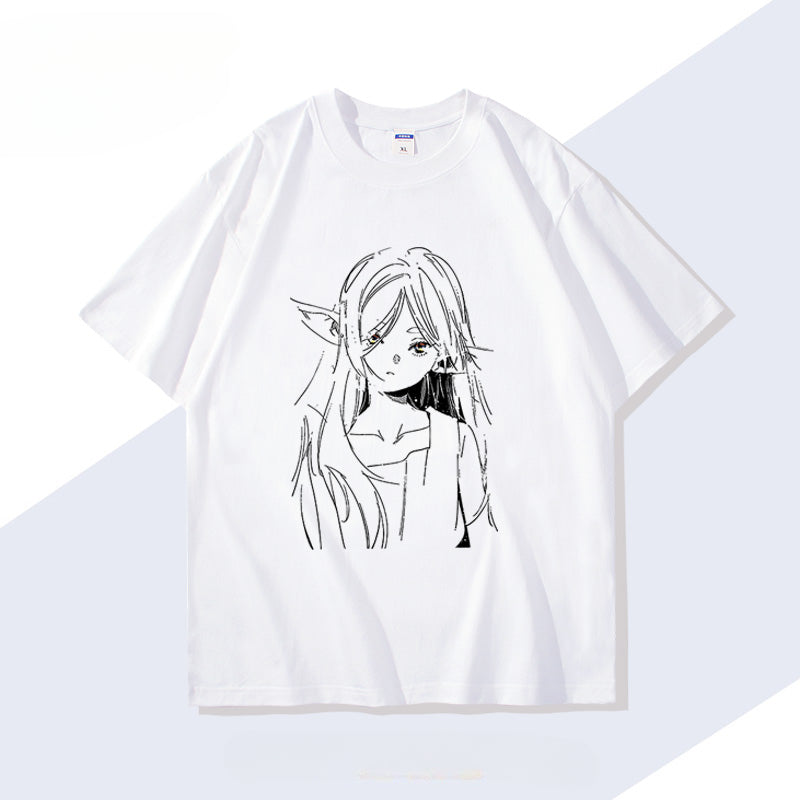 Women's Anime Print Short-sleeved T-shirt