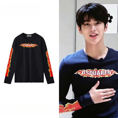 Trendy KEONHO Same Long-sleeved T-shirt