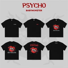 BM PSYCHO Printed Short-sleeved T-shirt