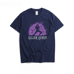 Unisex JOJO Killer Queen Printed Short Sleeve T-shirt