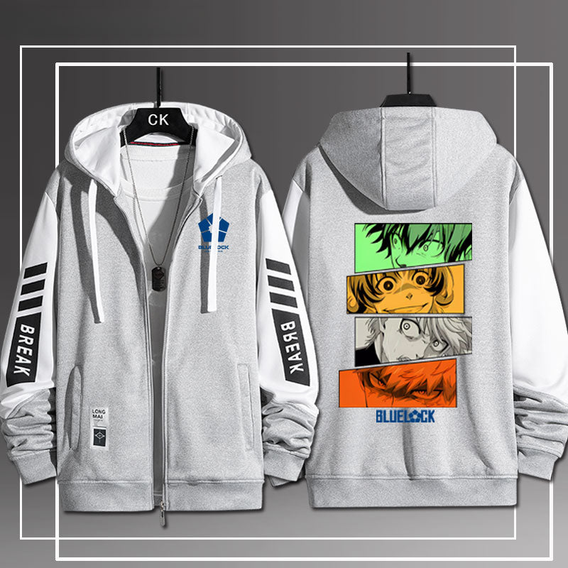 Trendy Anime Graphic Zipper Hooded Coat