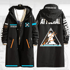 Men's Game Windbreaker Long Hooded Jacket