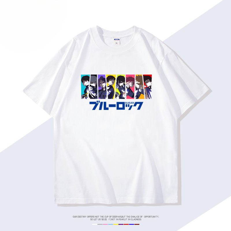 Casual Anime Logo Print Short-sleeved T-shirt