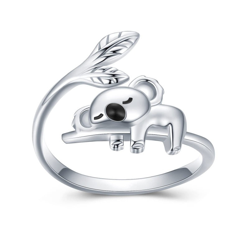 Cute Koala Panda Open Ring