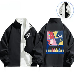 Kessoku Band Graphic Zip-up Jacket Top