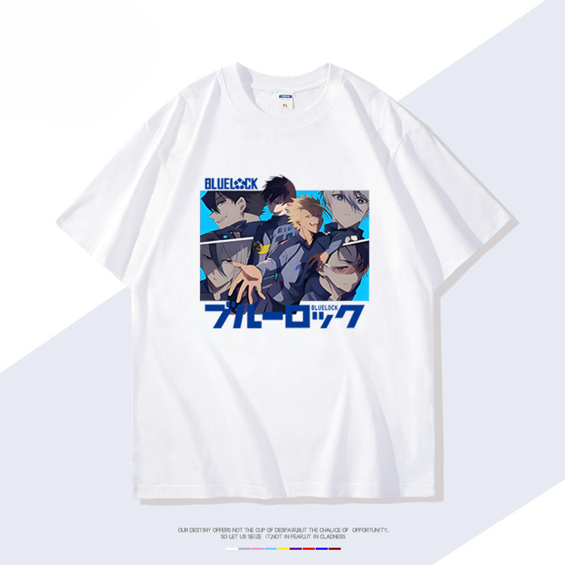 Casual Anime Logo Print Short-sleeved T-shirt