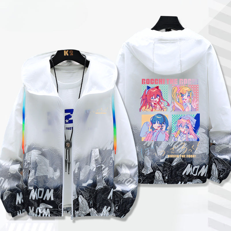 Casual Anime Zipper Sunscreen Thin Jacket