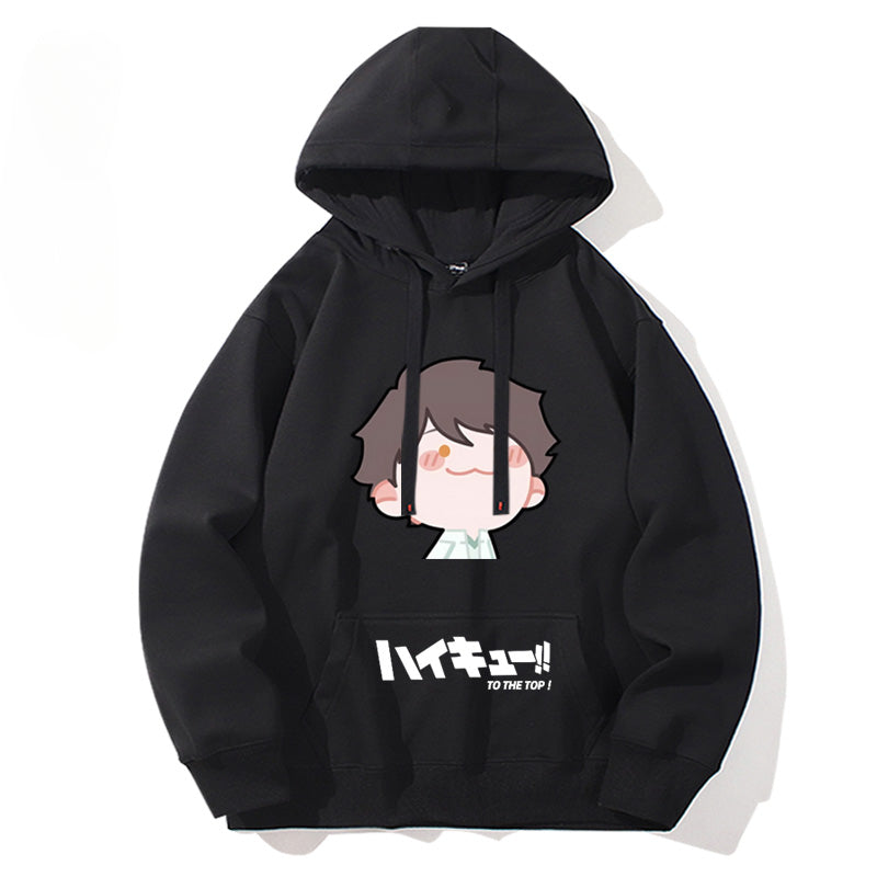 Cute Anime Pattern Printed Pullover Hoodie