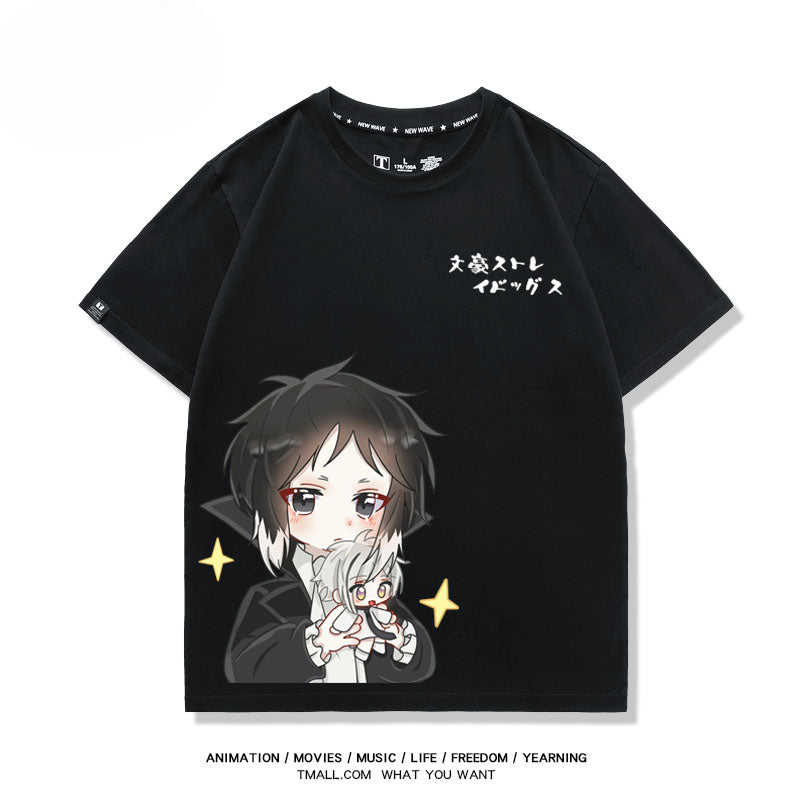 Unisex Anime Pattern Short-sleeved T-shirt