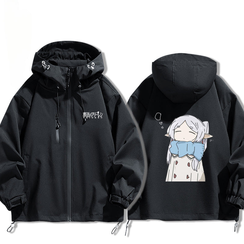 Unisex Anime Pattern Windbreaker Jacket