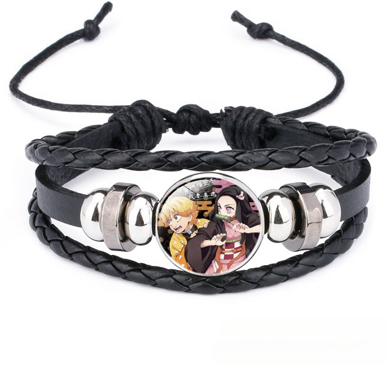 Anime Cowhide Adjustable Bracelet