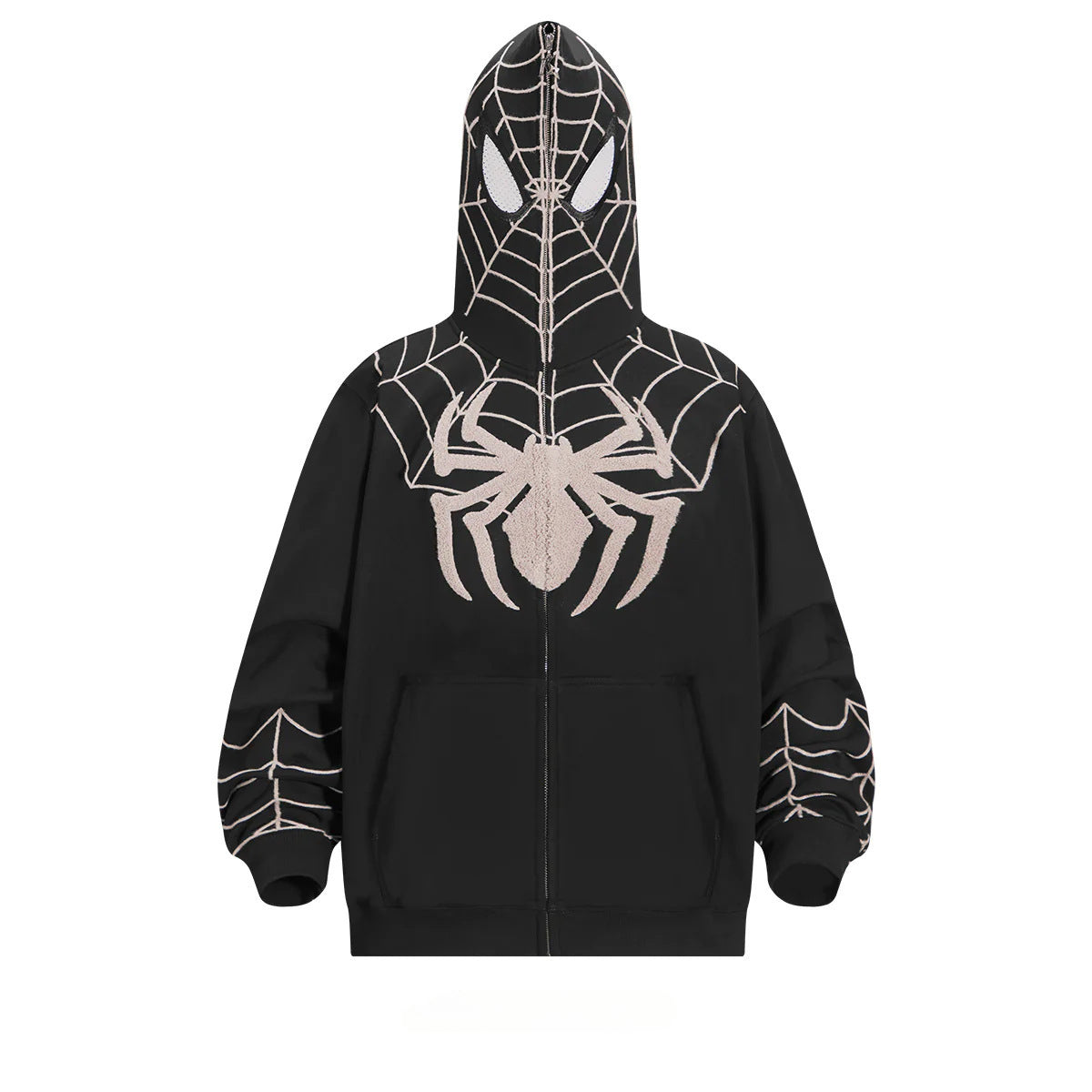 Unisex Comic Spider Digital Printed Zip Up Cosplay Hoodie