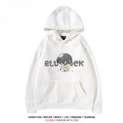 Cute Anime Graphic Print Pullover Hoodie
