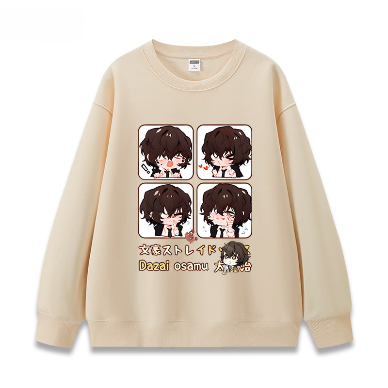 Unisex Anime Crew Neck Cotton Sweatshirt