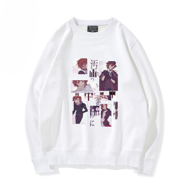 Casual Anime Pullover Round Neck Sweatshirt