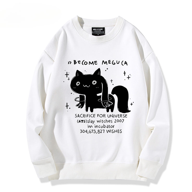 Trendy Girls Anime Crew Neck Sweatshirt