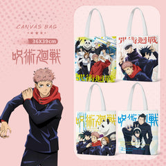 Cute Anime Canvas Shoulder Tote Bag