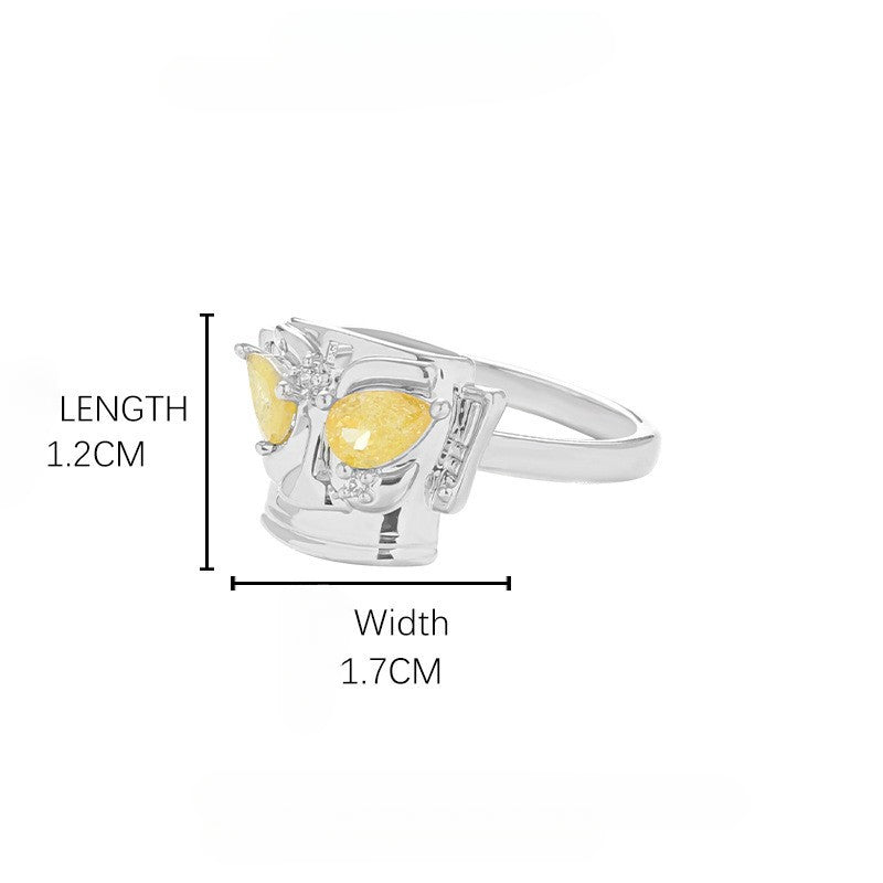Retro Zircon Game Cos Ring