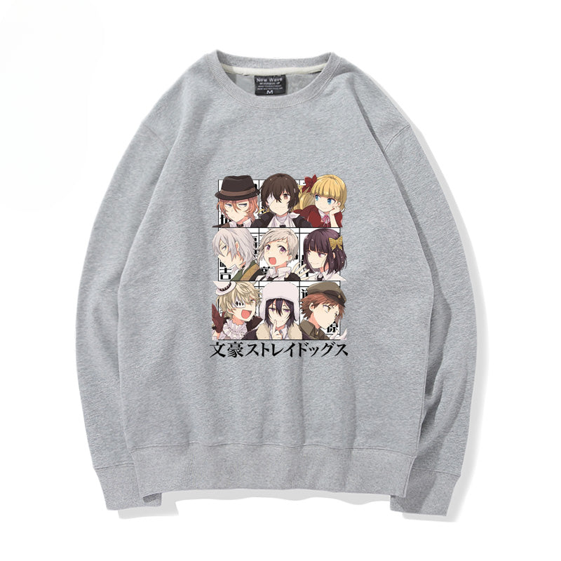 Casual Anime Pullover Round Neck Sweatshirt