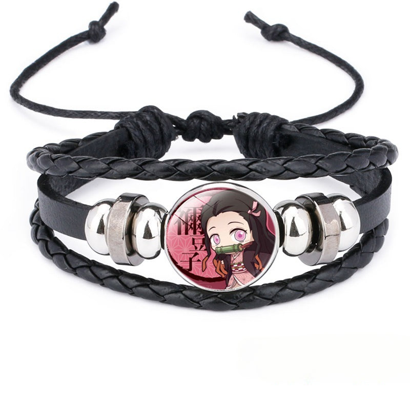 Anime Cowhide Adjustable Bracelet