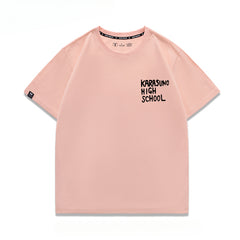 Karasuno High Letter Short-sleeved T-shirt