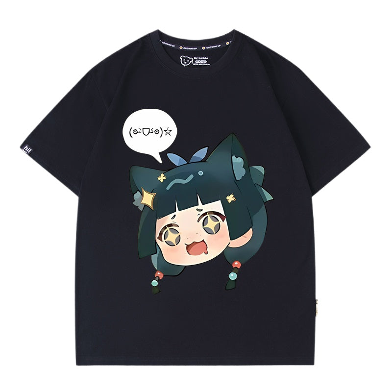 Casual Anime Pattern Cotton Short Sleeve T-Shirt