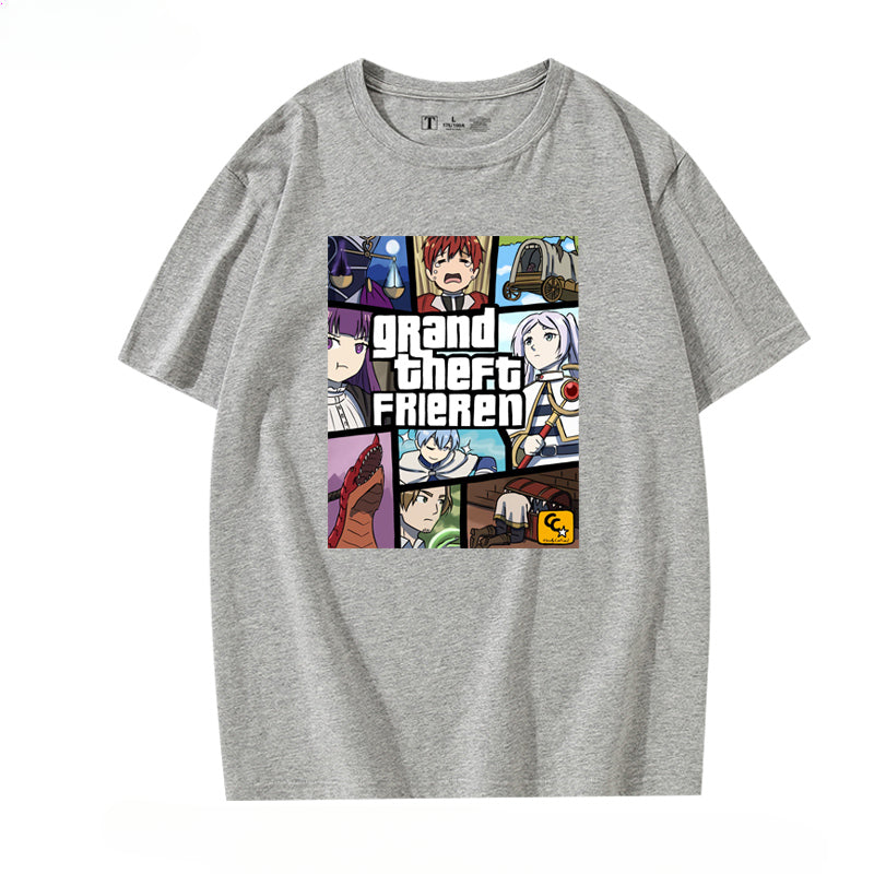 Men's and Women's Anime Cotton Short-sleeved T-shirt