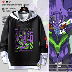 Unisex EVA Pattern Printed Loose Hoodie