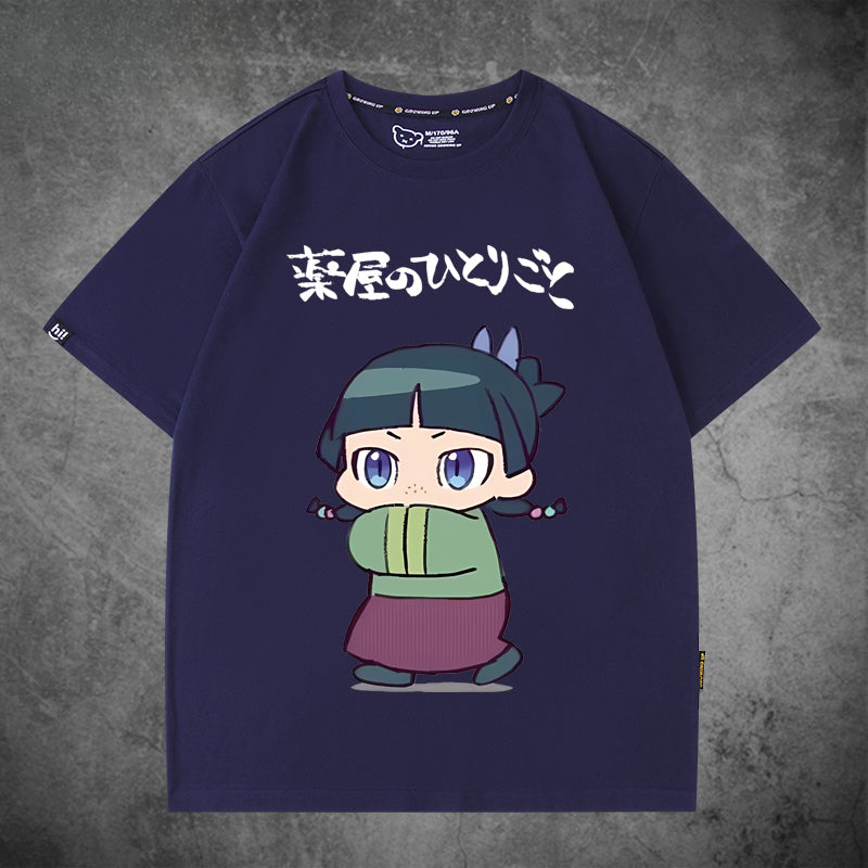 Girl's Anime Pattern Short Sleeve T-Shirt