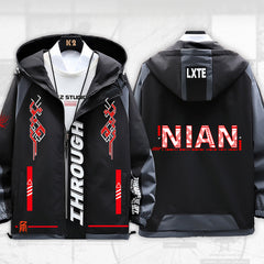 Versatile Game Cosplay Zip Up Hooded Coat