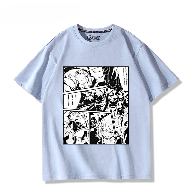 VTuber Pattern Print Cos Short-sleeved T-shirt