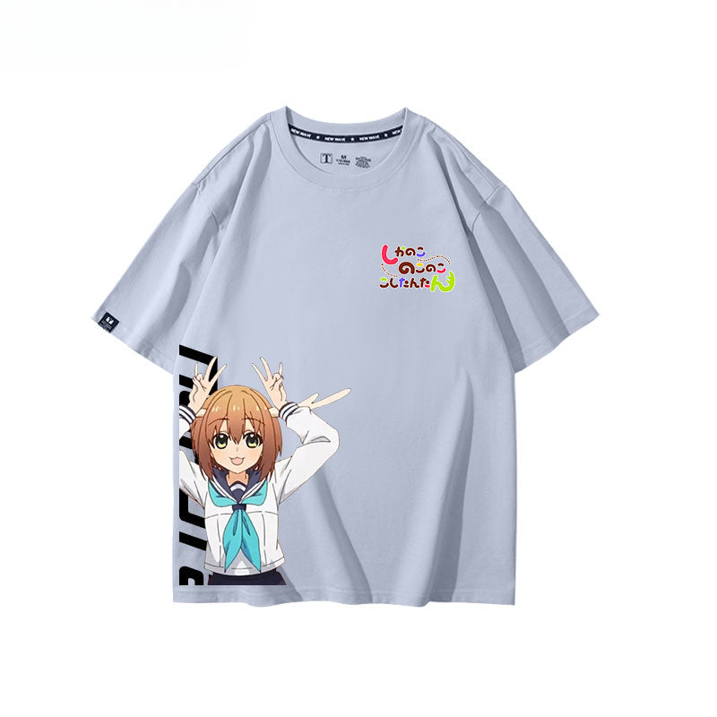 Women's Anime Cotton Short-sleeved Tee