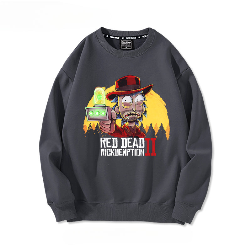 Men's Game Pattern Loose Crew Neck Sweatshirt