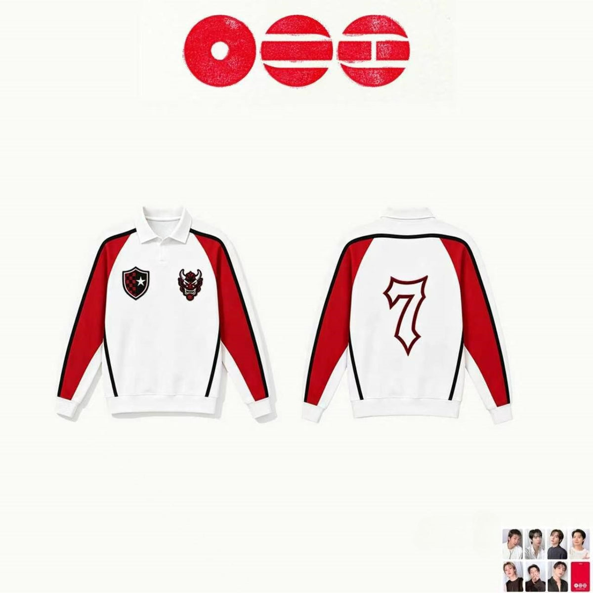 SUGA Color Block Long-sleeved Polo Shirt