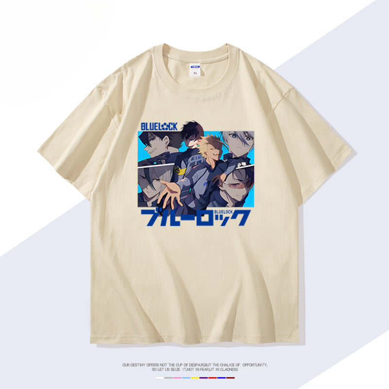 Casual Anime Logo Print Short-sleeved T-shirt