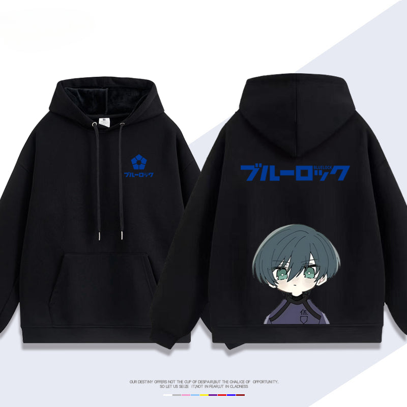 Unisex Anime Pattern Printed Pullover Hoodie