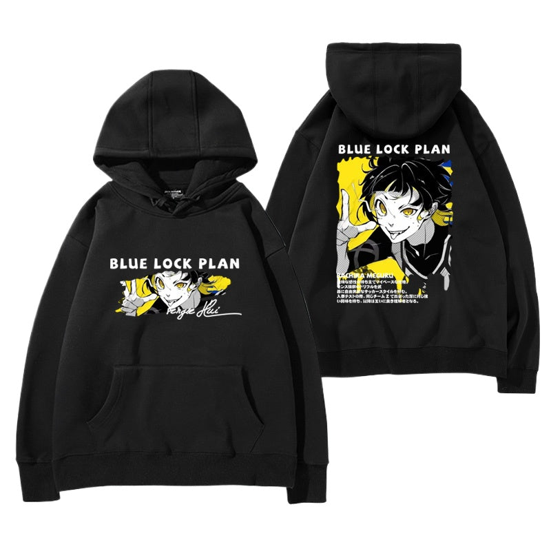 Casual Anime Graphic Print Pullover Hoodie