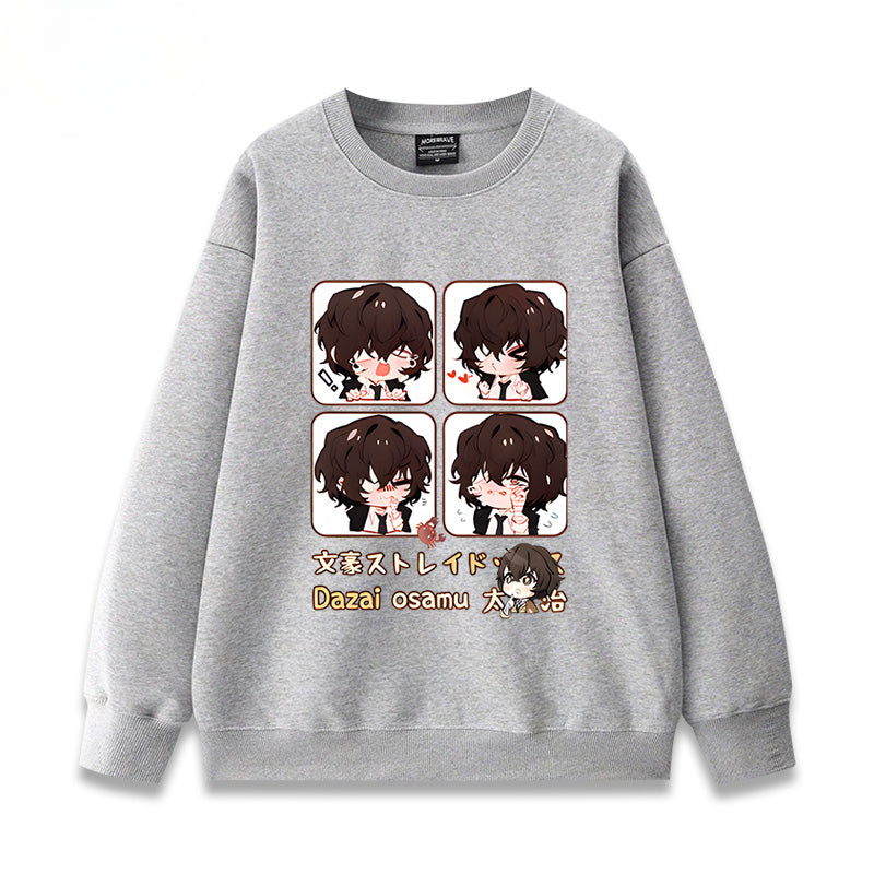 Unisex Anime Crew Neck Cotton Sweatshirt