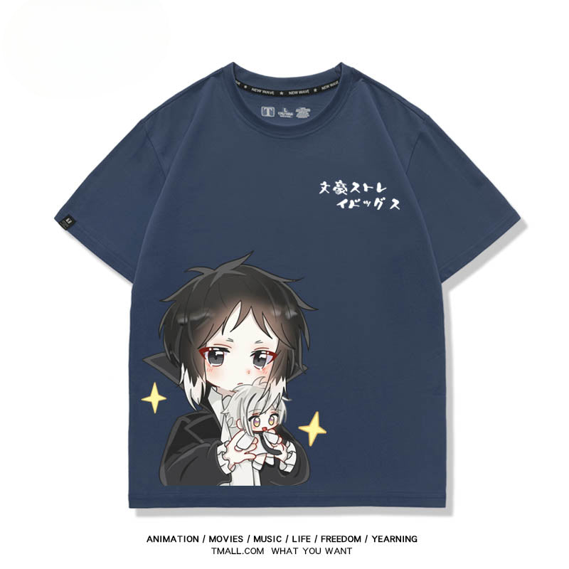 Unisex Anime Pattern Short-sleeved T-shirt