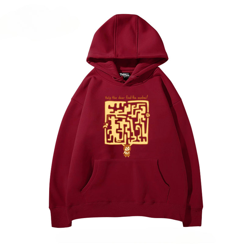 Women's Anime Graphic Pullover Hoodie