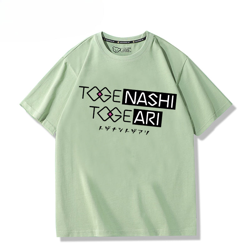 Unisex Anime Letter Short-sleeved Tee