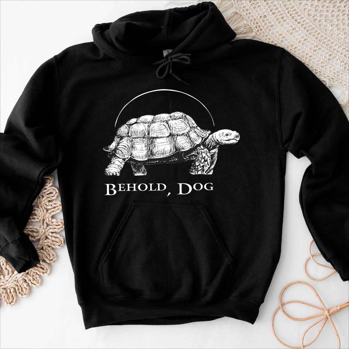 Behold Dog Pope Turtle Printed Hoodie Top