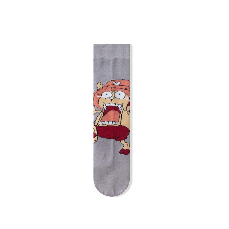 Straw Hat Anime Printed Socks